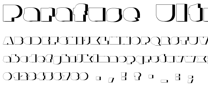 Parafuse Ultra Black Shadow font